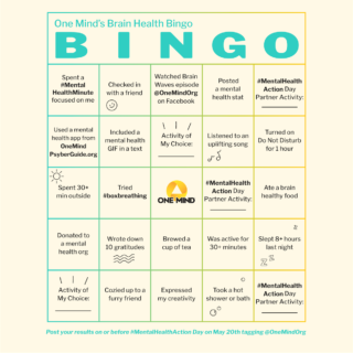 Brain Health Bingo - One Mind