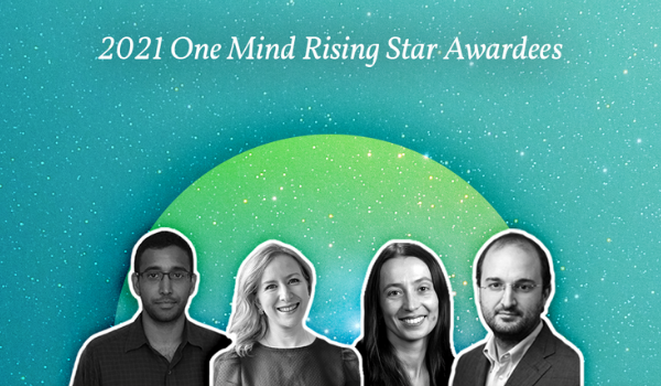 Photo of the four 2021 One Mind Rising Star Awardees