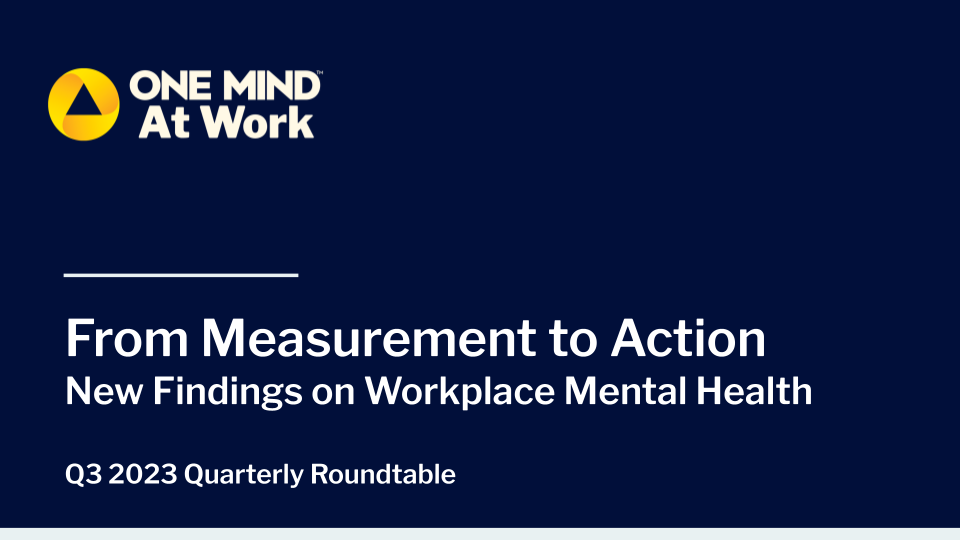 From Measurement to Action: Getting Smarter About Mental Health at Work ...